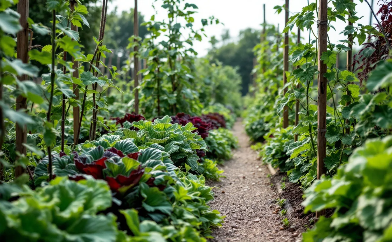 A mixed kitchen garden